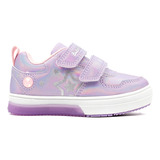 Tenis Urbano Bubble Gummers Niña Tornasol Doble Velcro Sowi