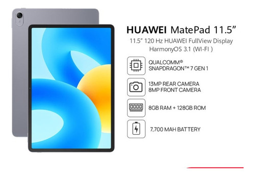 Huawei Matepad 11.5 (2023) 128gb - 8gb Color Gris 
