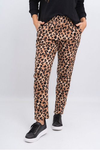 Pantalón Babucha Bengalina Animal Print De Mujer