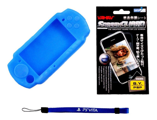 ¡¡¡ Kit Funda De Silicón, Mica Y Correa Para Psp Slim !!!