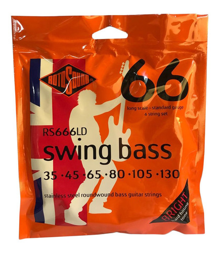 Encordado Para Bajo Rotosound Swing Bass 66 Rs666ld 6 Cuerda