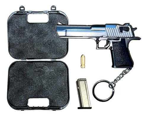 Llaveros De Armas Fuego Pistola Replica Desert Eagle Plata