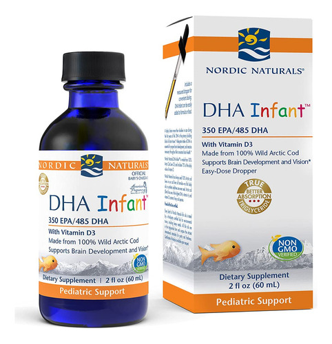 Nordic Naturals Dha Infant, Sin Sabor, 2 Onzas, 1050 Mg Omeg