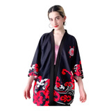 Kimono Japonés Mujer Cárdigan Yukata Estilo Estampado Haori