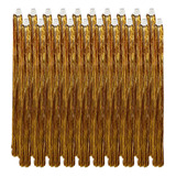 Chicote Metalizado Dourado Kit Com 20 Direto Da Fábrica