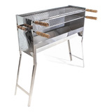 Churrasqueira Inox Espetinho 3 Andares Movel 25x80cm