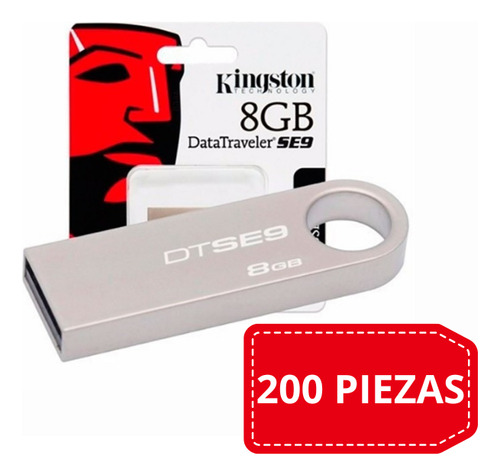 200 Memorias Usb Kingston Datatraveler Se9 Dtse9h 8gb 2.0