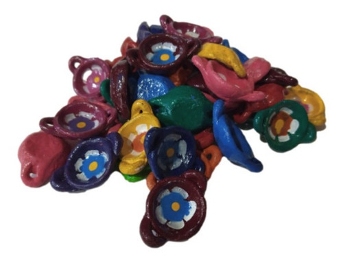 Cazuela Colores De Barro Collar Juguete Miniatura Maqueta 20