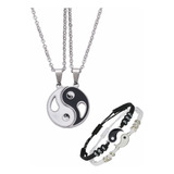 Yin Yang - Collar Con Colgante Para Pareja De 4 Piezas, Coll