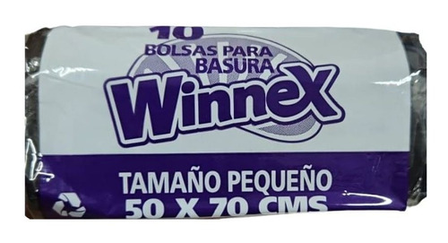  Winnex Pack 5 Bolsa De Basura Pequeña 50x70cm Con 10 Unidades