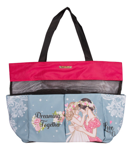 Bolsa Maxi Organizadora Nicole Lee Estampada De Tela Fw23 Color Dreaming Together