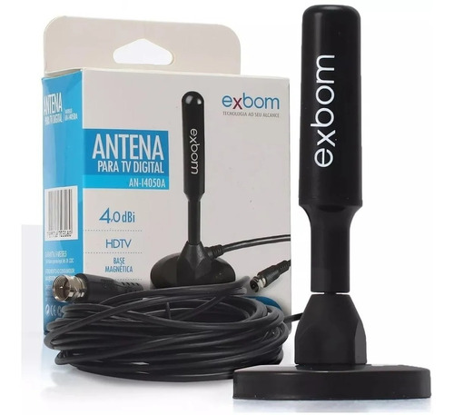 Antena Digital Amplificada Hdtv/uhf/vhf Int. E Ext. Cabo 5mt