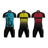 Conjunto Ciclismo Ciclistas Bermuda Gel Camisa Masculino Bar