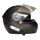 Capacete Moto Ebf Xtroy Solid Com Óculos Solar E Narigueira Cor Preto-fosco Tamanho Do Capacete 58