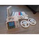 Nintendo Wii + Step + 4 Controles + 2 Nunchuk + 2 Wheels