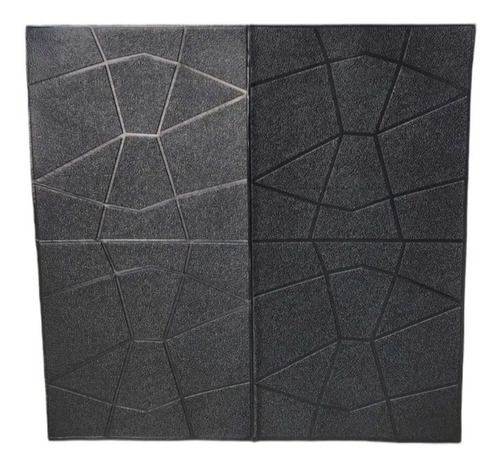 Lamina Autoadhesiva Mural Diseño Diamante Negro Pack De  6 
