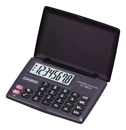 Calculadora De Bolso Casio Preta Lc160 5x9