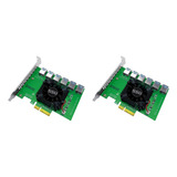 2 Adaptadores Pci-e A Pci-e Pci-e De 1 A 6 Tarjetas Elevador