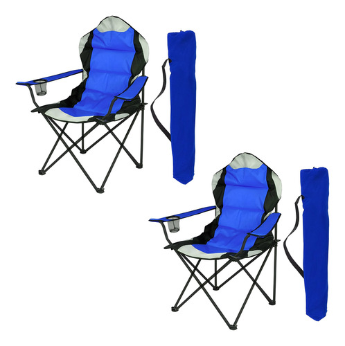 Sillón Director Silla Plegable Camping Reforzado Set X 2