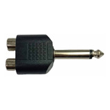 Ficha Adaptadora Doble Hembra Rca  A Plug 6.5 Mm Mono