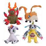 4pcs/set Digimon Adventure Boneca Pelúcia Brinquedo Presente