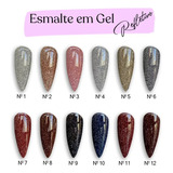 Kit 12 Esmaltes Em Gel Refletivo Lírio