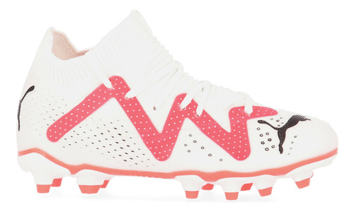 Botines Fútbol Puma Future Match Fg/ag Para Niños En Blanco 