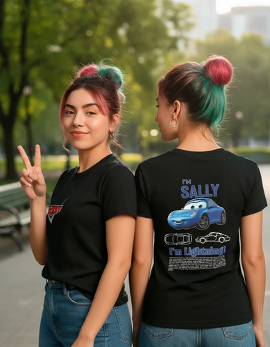 Playera Cars Para Pareja Rayo / Sally