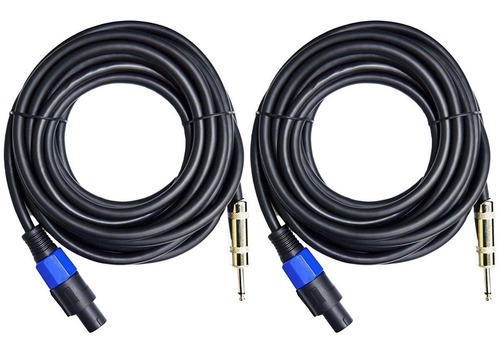 Pack 2 Cables Bafle Speakon Plug 20 Mts 2x1,5mm Profesional