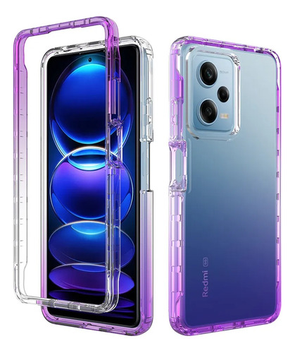 Funda 2 En Bicolor Transparente Difuminada Samsung Xiaomi