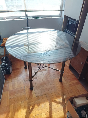 Comedor Fierro Forjado Y Vidrio