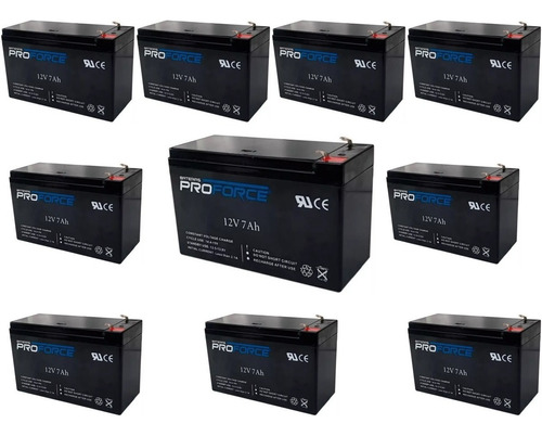 Kit 10x - Bateria 12v 7a De Alarme E Cerca Elétrica Nobreak 