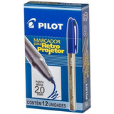 Caneta Retroprojetor 2.0mm Marcador Azul Pilot