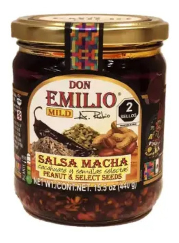 Salsa Macha Don Emilio Cacahuate Y Semillas Selectas 440gr