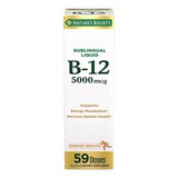 Vitamina B12 5000 Mcg, Nature's Bounty, Gotas 59 Ml.