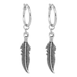 Pendientes De Plumas Retro For Hombre Y Mujer, 1 Par De Lea