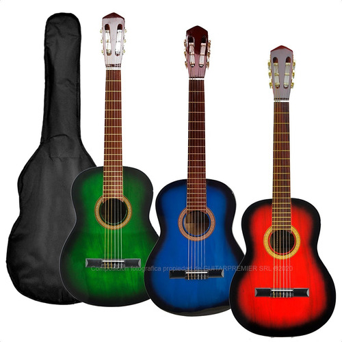 Guitarra Criolla Superior Colores Funda Pua Garantia Combo