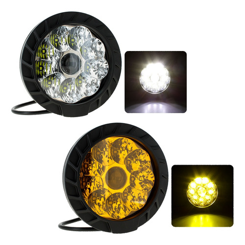 Faro 10 Led Con Lupa Redondo 5 Pulgadas 4x4 Metalico Premium