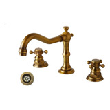 Griferia Vintage Dual Bronce Bacha Baño + Drenaje 