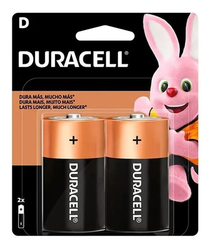 Pilha Mn1300b2 D Com Cartela Com 2 Pilhas - Duracell