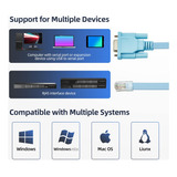 Rj45 To Db9 Console Cable, 1.8m/6ft Rs232 To Rj45 Console Ca