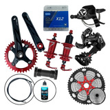 Kit Bike 12v Mtb Cubo Barulhento Pedivela K7 11x52 Corrente