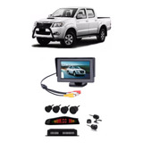 Kit Monitor Fixo Hilux Sensor Emborrachado  Câmera Borboleta