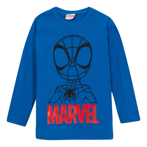 Remera Manga Larga Spidey Hombre Araña Marvel Lic Original