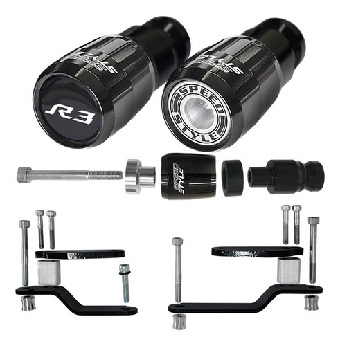 Kit Slider Dianteiro E Traseiro Yamaha R3 2023 A 2024 Preto 