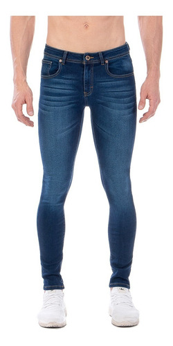 Jeans Pantalón De Mezclilla Caballero Skinny Stone Wash