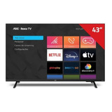 Televisor Smart Tv Aoc 43 Pulgadas Con Roku Tv Google Negro