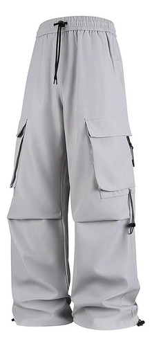 Diseño Liso Casual Con Múltiples Bolsillos Para Hombre, Tipo
