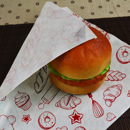 Papel Acoplado C/ 3000 Hamburger Hamburguer Lanche