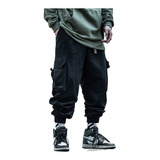 Pantalones Negros De Carga De Hip-hop